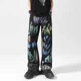 Avenir Painted Pants | Women's Artistic Painted Print Trousers | Unique Fashion Bottoms UK