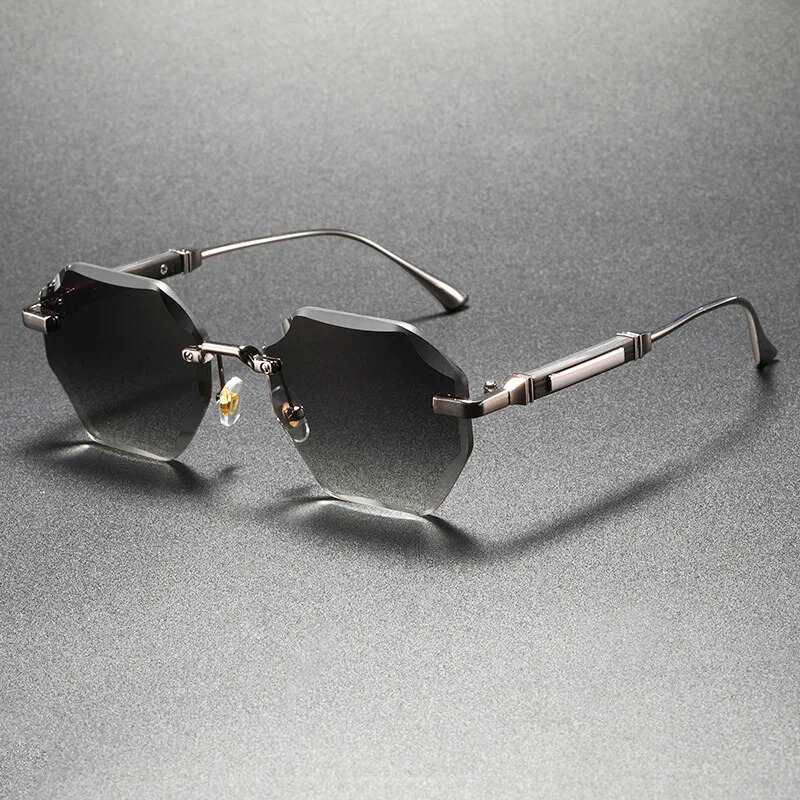 Marlowe Rimless Sunglasses | Classic Sunglasses | UV400 Protection Fashion Shades UK