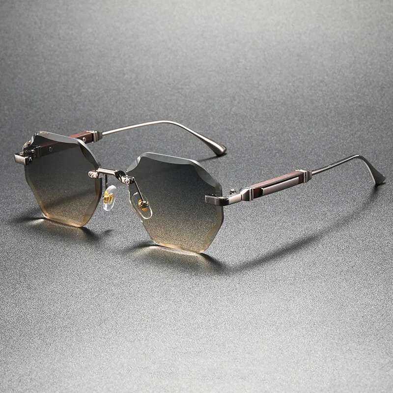 Marlowe Rimless Sunglasses | Classic Sunglasses | UV400 Protection Fashion Shades UK