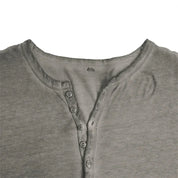 Men's Henley Sweatshirt Button Placket Long Sleeve | Cosy Comfort Loungewear Top