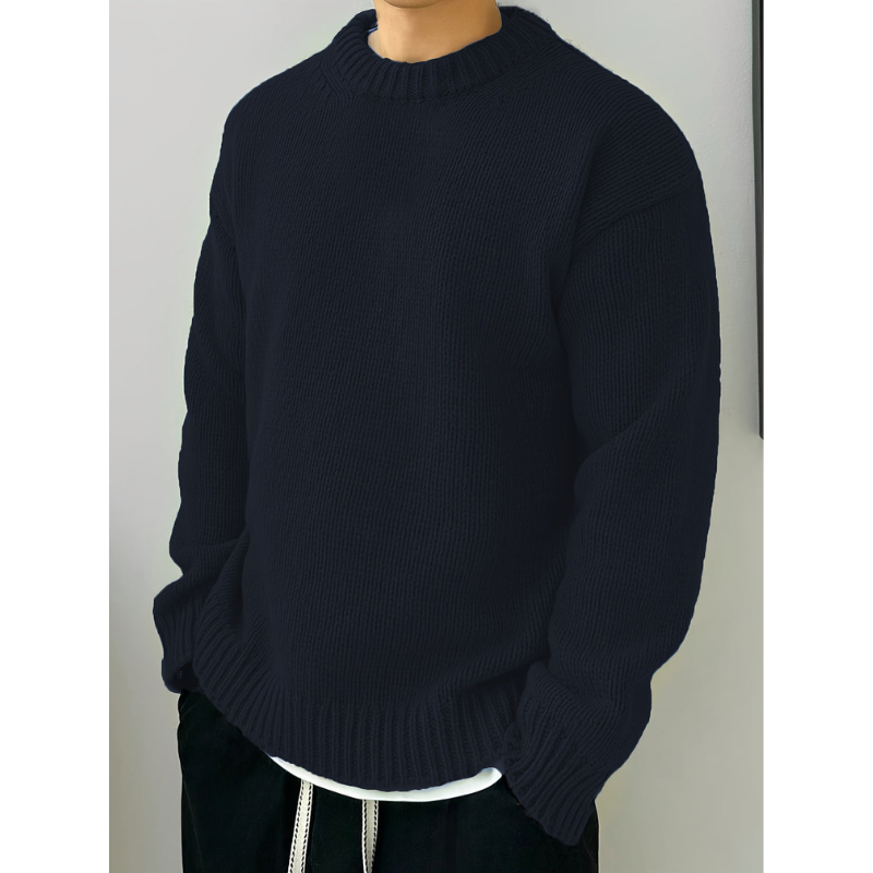 Men's Crew Neck Sweatshirt Warm Patterned Jumper Pullover | Casual Autumn Winter Sportswear Modern Fit Green Black Beige Blue