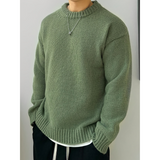 Men's Crew Neck Sweatshirt Warm Patterned Jumper Pullover | Casual Autumn Winter Sportswear Modern Fit Green Black Beige Blue