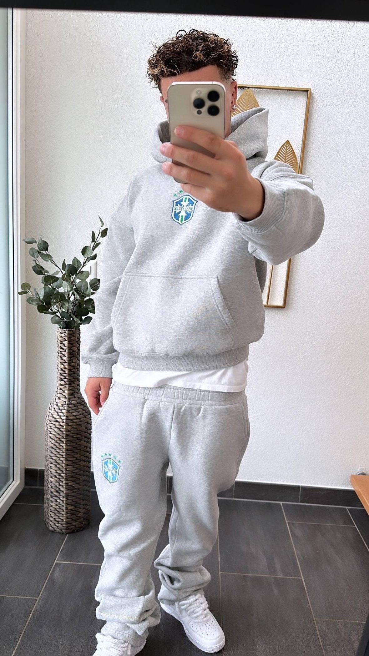Men's Streetwear Tracksuit 2 Piece Hoodie Jogger Set Casual Athletic Sweatsuit Autumn Winter