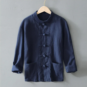 Ellis Mandarin Collar Shirt | Men's Oxford Button-Down Shirt | Smart Casual Formal Top UK