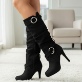Elara Buckle Boots | Women's Buckle Ankle Boots | Fashion Heeled Boots UK