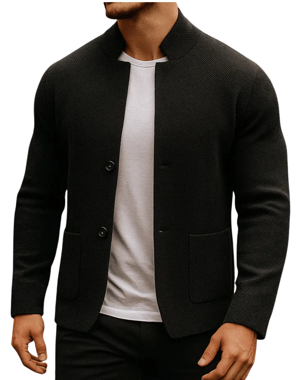 Givalli Refined Cardigan | Men's Fine Knit Cardigan | Smart Slim Fit Knitwear UK