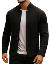Givalli Refined Cardigan | Men's Fine Knit Cardigan | Smart Slim Fit Knitwear UK