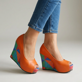Nina Wedge Sandals | Women's Comfort Cushioned Sandals | Arch Support Summer Shoes UK