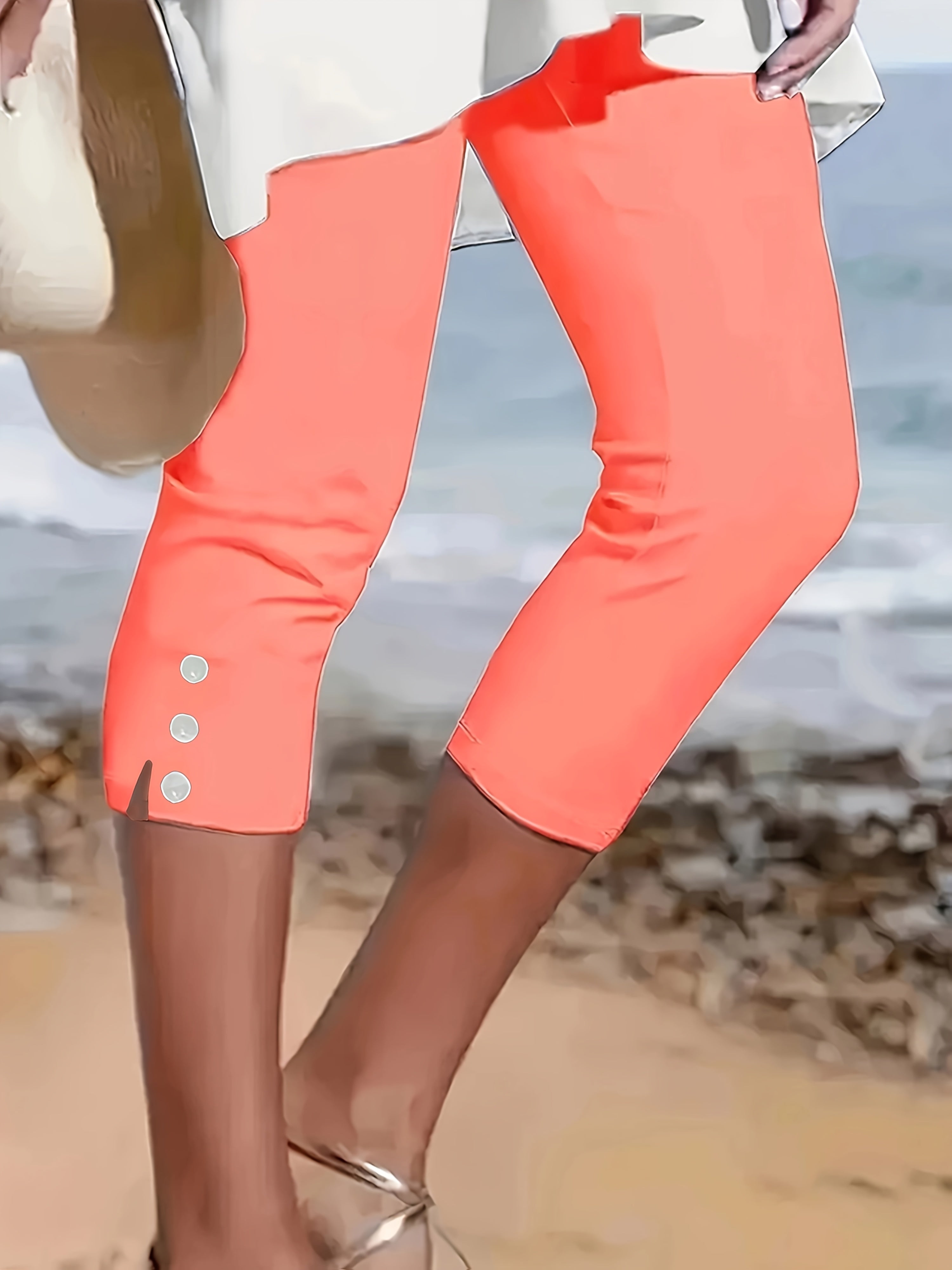 Clara Polished Stretch Capri | Women's Polished Stretch Capri Trousers | Smart Cropped Bottoms UK