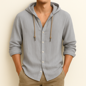 Briggs Hoodie Shirt | Men's Oxford Button-Down Shirt | Smart Casual Formal Top UK