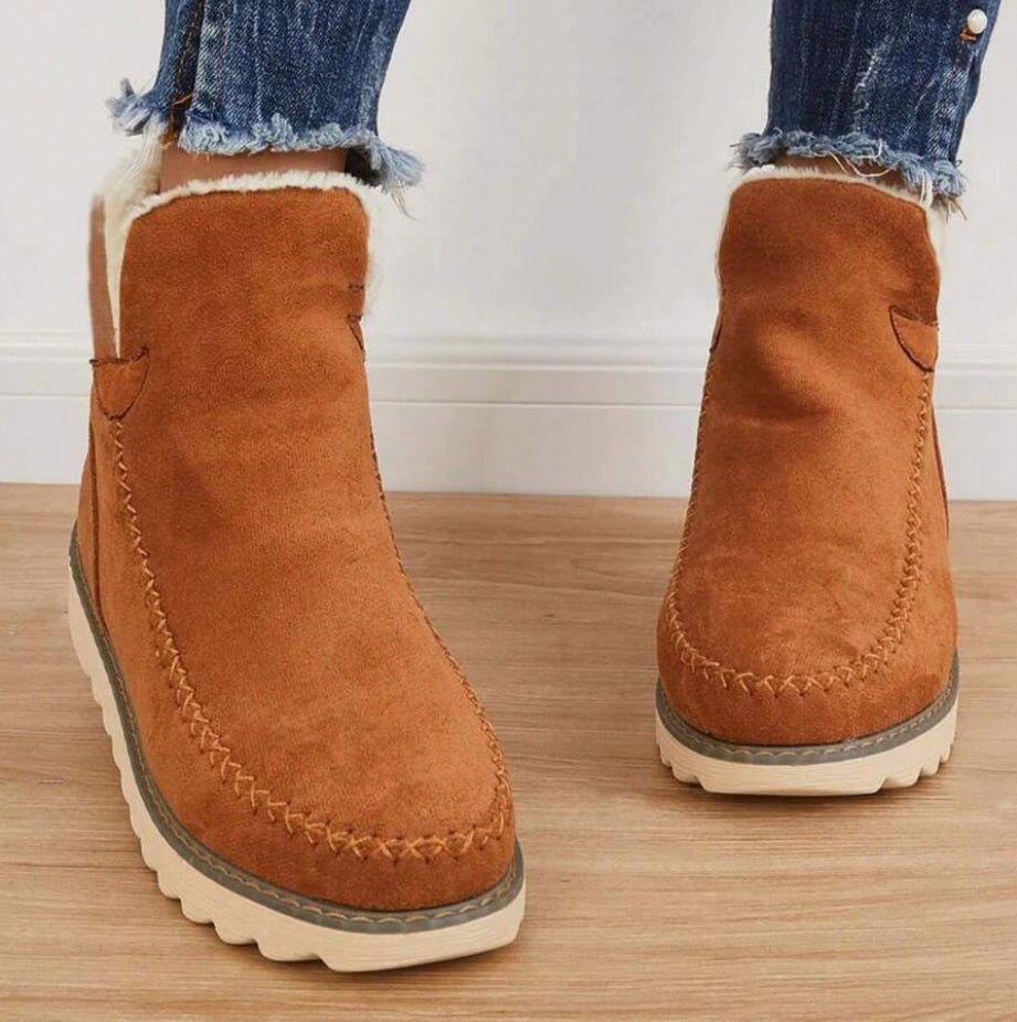 Women's Ankle Winter Boots Fleece-Lined Water-Resistant Warm Cosy Snow Boots
