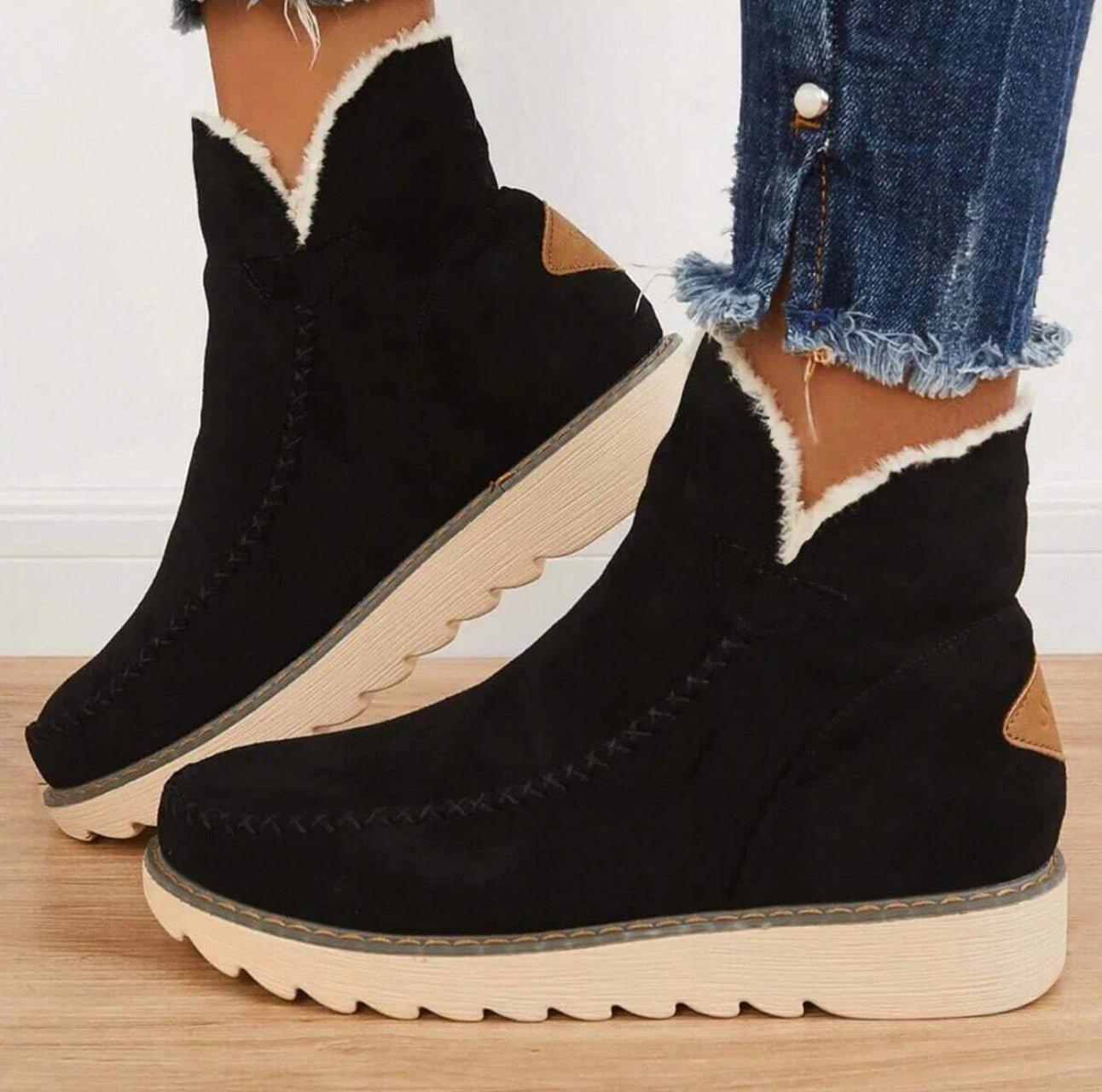 Women's Ankle Winter Boots Fleece-Lined Water-Resistant Warm Cosy Snow Boots