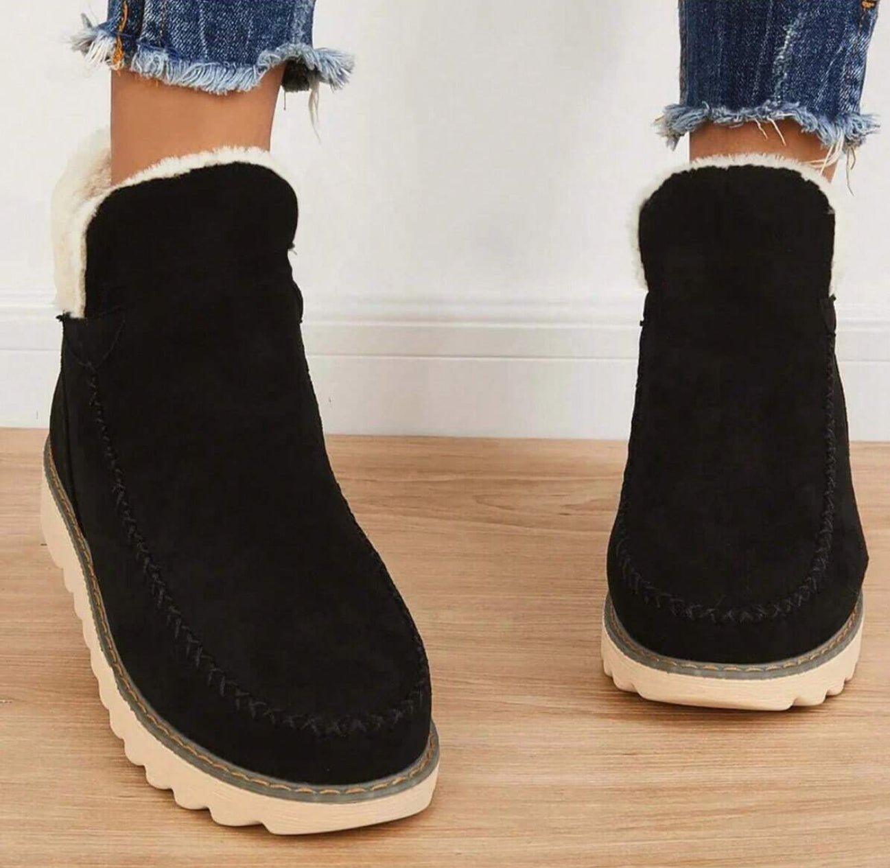 Women's Ankle Winter Boots Fleece-Lined Water-Resistant Warm Cosy Snow Boots