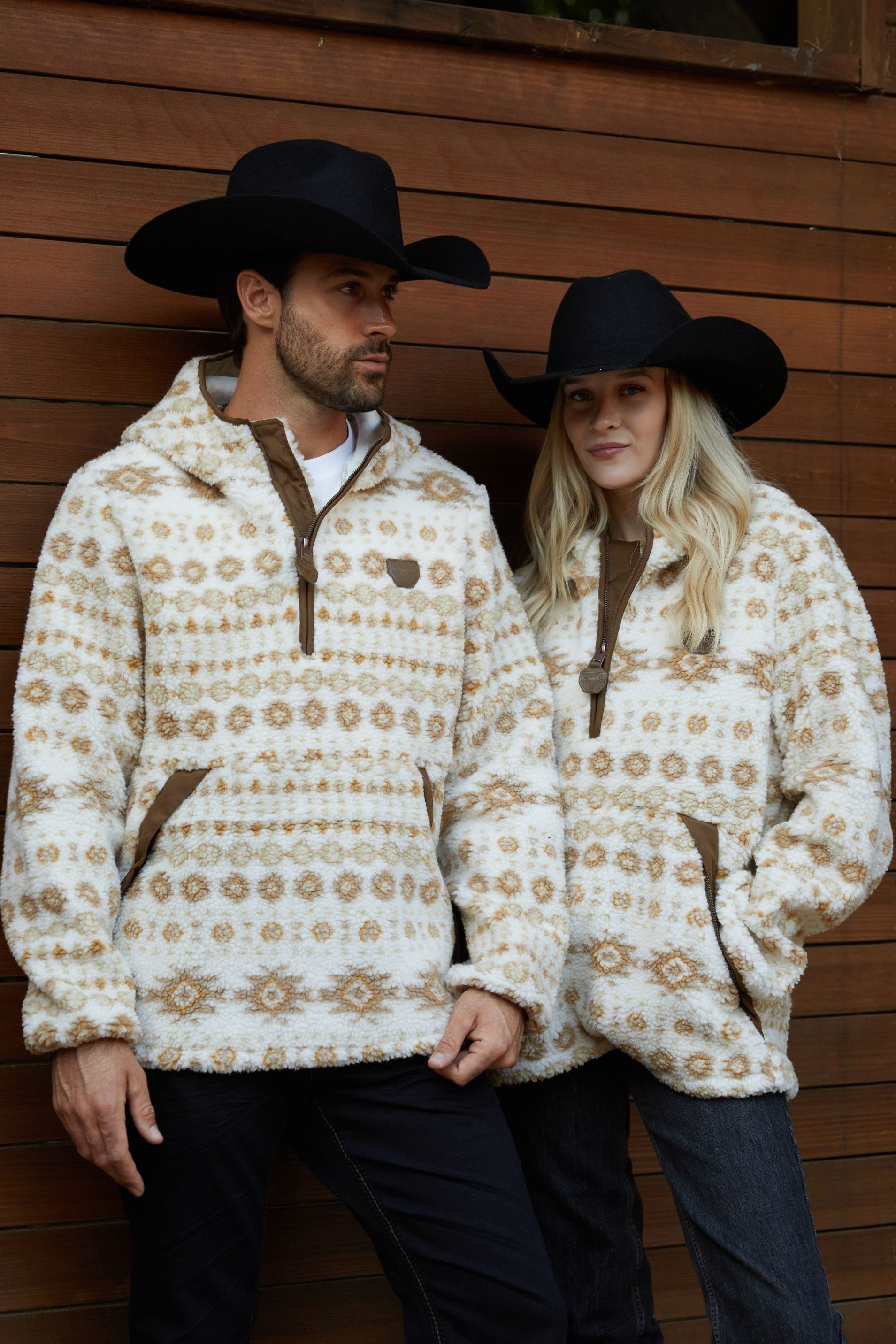 Aztec Sherpa Pullover | Men's Jumper | Men Aztec Sherpa Fleece Burgundy Cream Black Navy
