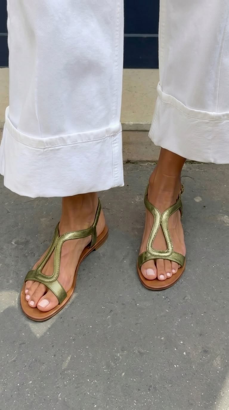 Thea Summer Sole Sandals | Men's Leather Sandals | Classic Summer Open-Toe Shoes UK