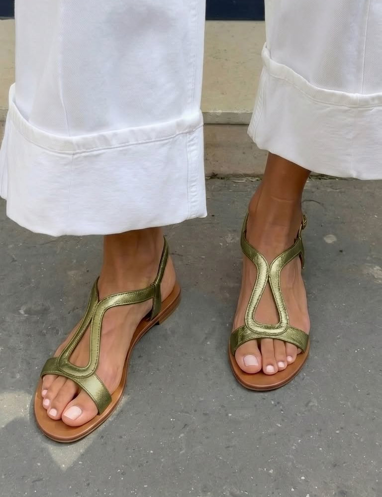 Thea Summer Sole Sandals | Men's Leather Sandals | Classic Summer Open-Toe Shoes UK