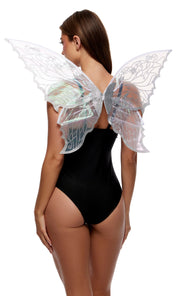Iridescent Fairy Wings Halloween Costume Accessory – Angel Butterfly Wings Fancy Dress