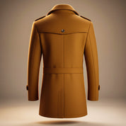 Callum Virgin Wool Coat | Men's Wool Overcoat | Classic Double-Breasted Winter Coat UK