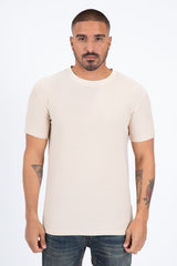 All Over Pattern Graphic Tee | T-Shirt | Men's Cotton Beige Patterned