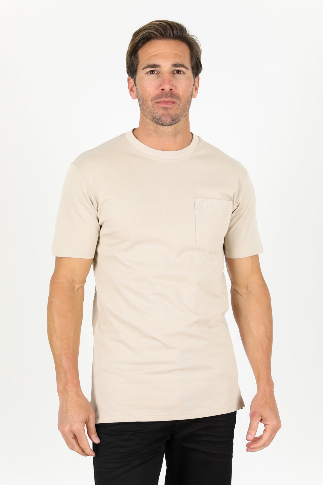 Knit Texture Tee | T-Shirt | Men's Cotton Beige Casual Knitwear