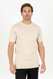 Knit Texture Tee | T-Shirt | Men's Cotton Beige Casual Knitwear