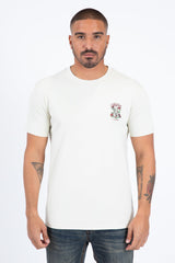 Western Skull Horseshoe Graphic Tee | T-Shirt | Men's Cotton Beige Western Print