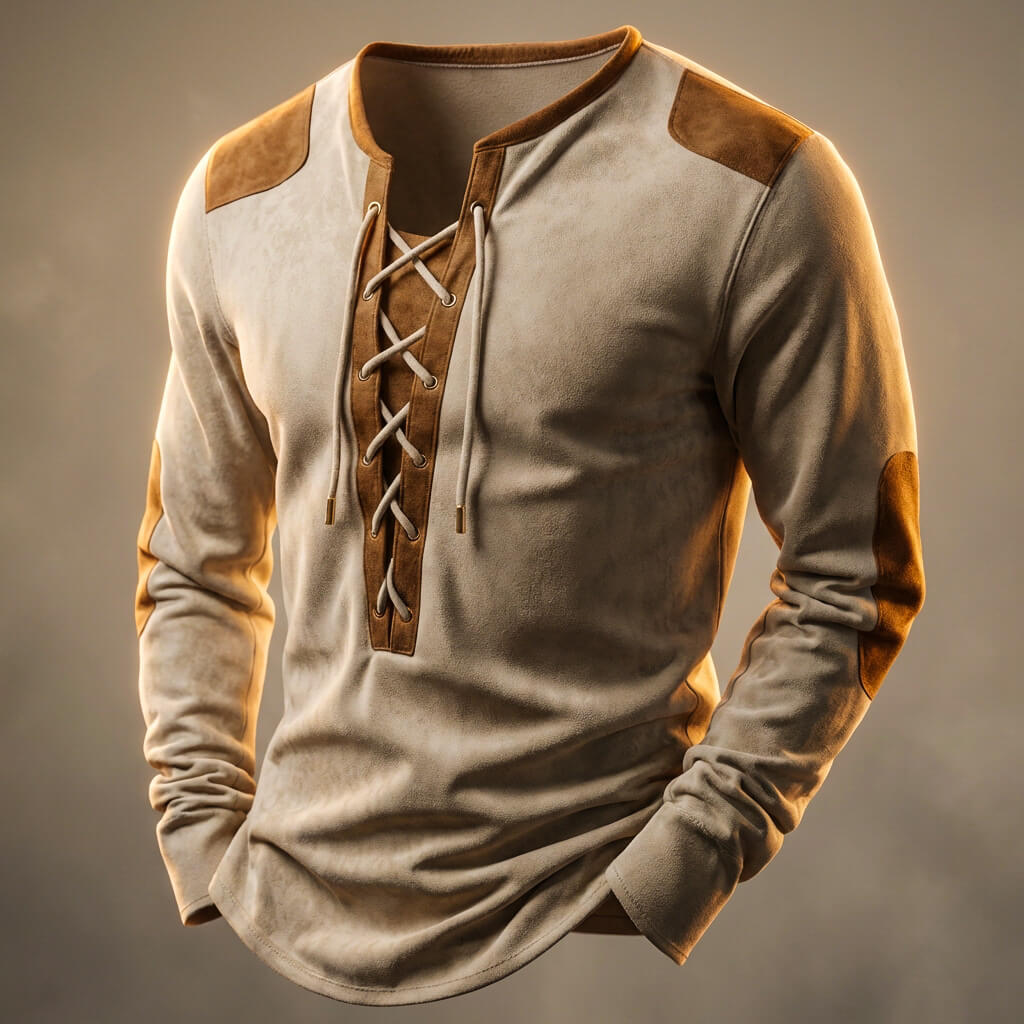 Hutton Textured Henley Shirt | Men's Relaxed Casual Shirt | Smart Button-Down Everyday Top UK
