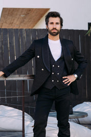 Jacquard Blazer & Waistcoat Set | Blazer | Men's Formal Jacquard Suit