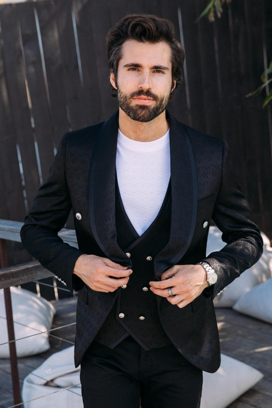 Jacquard Blazer & Waistcoat Set | Blazer | Men's Formal Jacquard Suit
