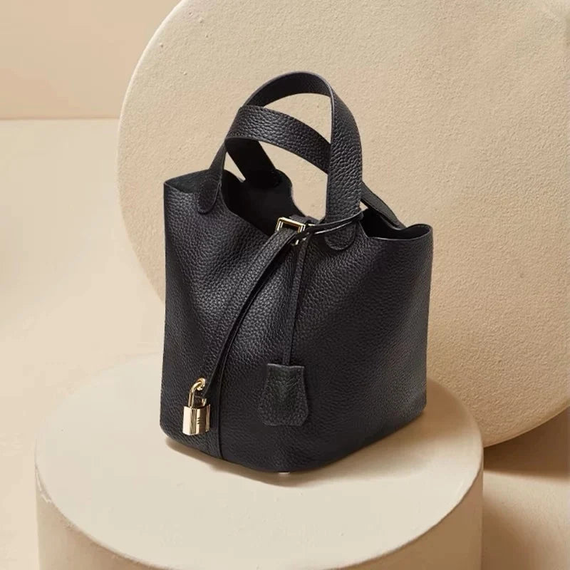 Portico Bucket Bag – Elegant Structured Shoulder Bag Autumn Winter Accessories