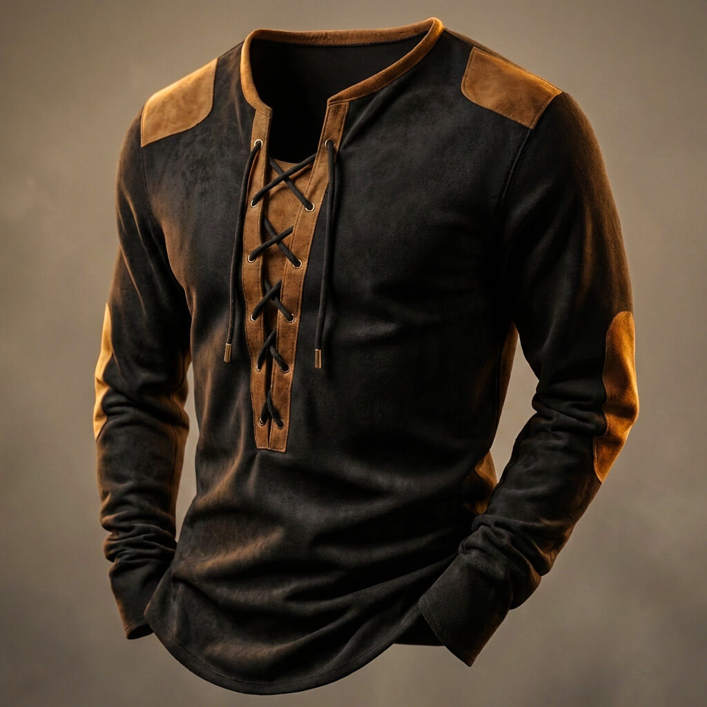 Hutton Textured Henley Shirt | Men's Relaxed Casual Shirt | Smart Button-Down Everyday Top UK