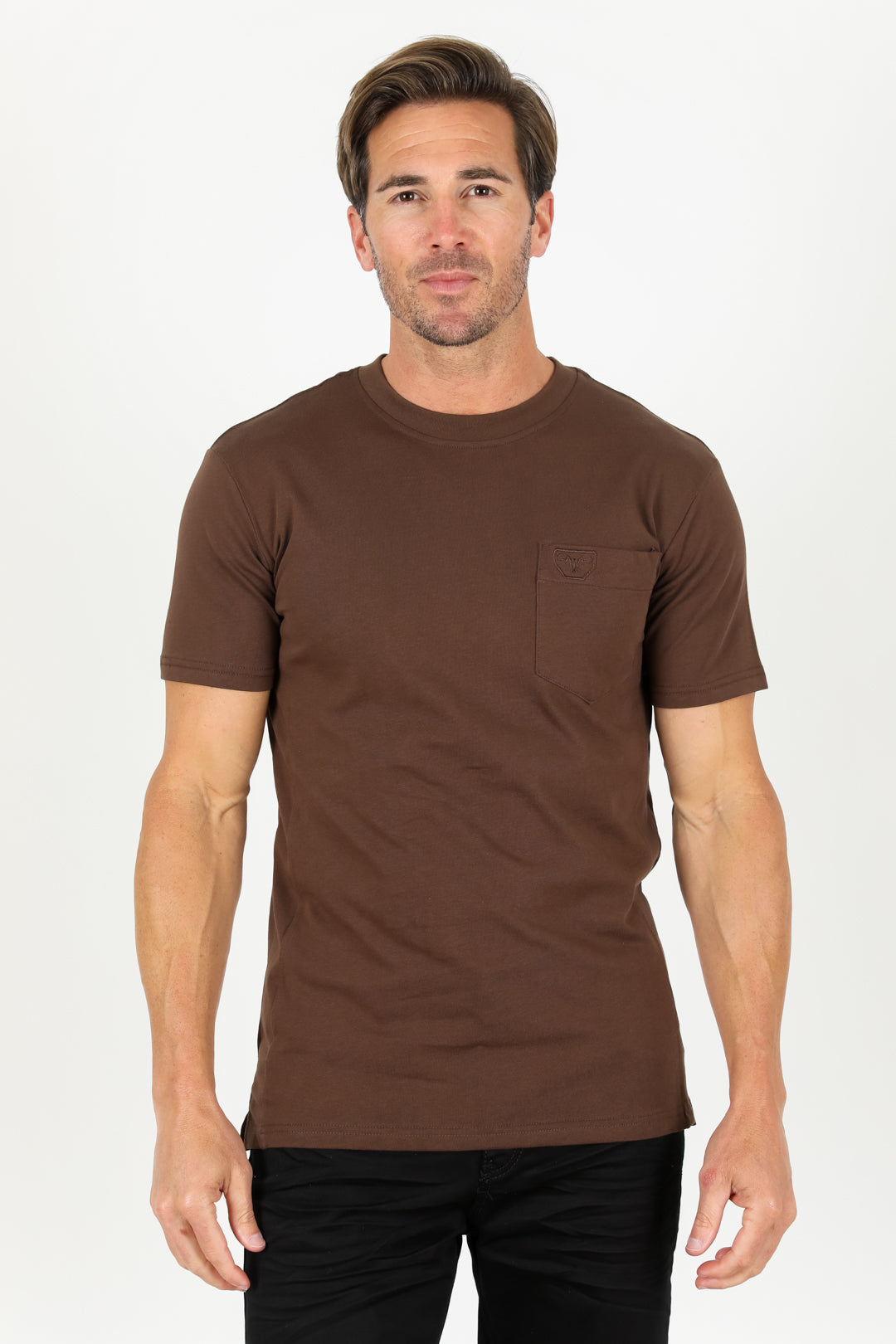 Knit Texture Tee | T-Shirt | Men's Cotton Brown Casual Knitwear