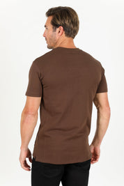 Knit Texture Tee | T-Shirt | Men's Cotton Brown Casual Knitwear