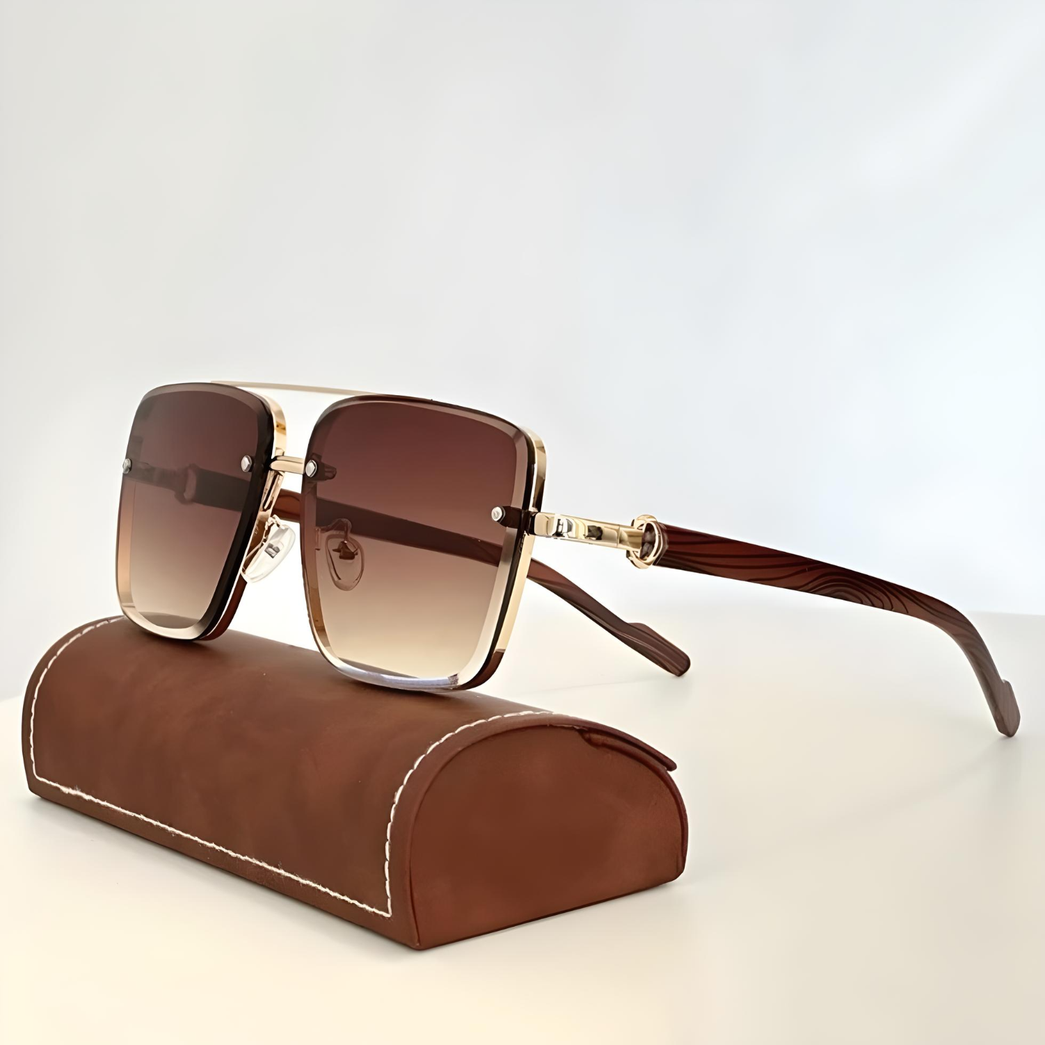 Rex Retro Square Shades | Retro Vintage Sunglasses | Oversized UV400 Shades UK
