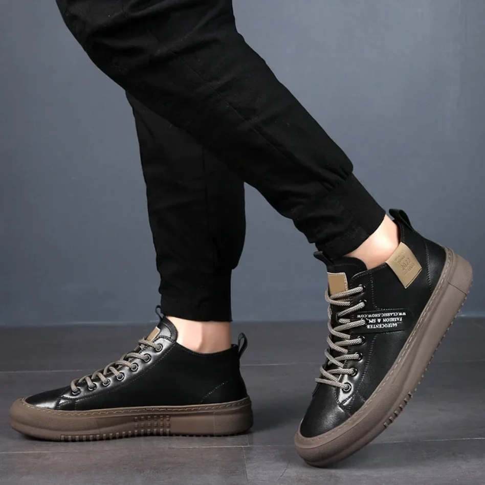 Sinclair Leather Trainers | Men's Genuine Leather Trainers | Smart Casual Fashion Shoes UK
