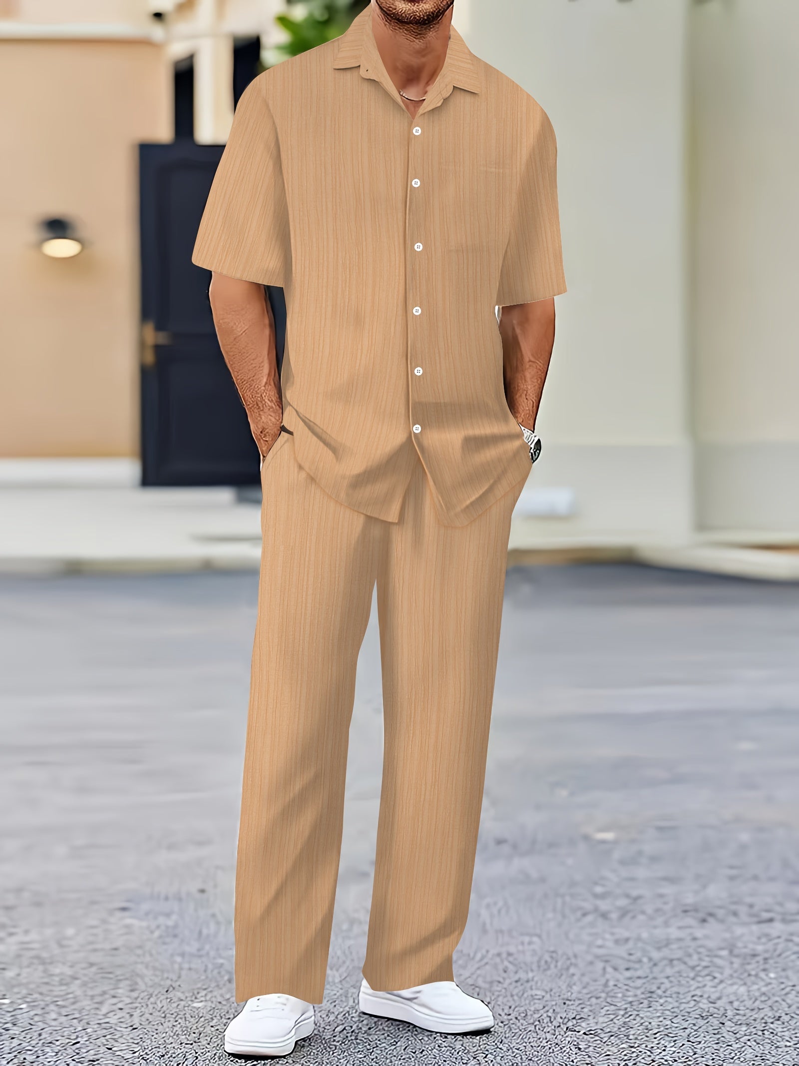 Elias Striped Two-Piece Summer Set | Men's Striped Two-Piece Summer Set | Casual Holiday Co-ord UK