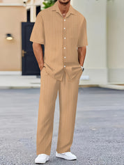 Elias Striped Two-Piece Summer Set | Men's Striped Two-Piece Summer Set | Casual Holiday Co-ord UK