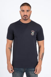 Western Skull Horseshoe Graphic Tee | T-Shirt | Men's Cotton Charcoal Western Print