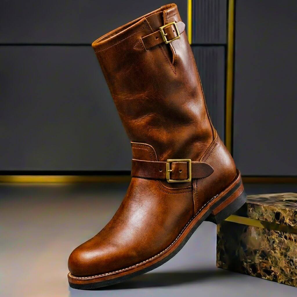 Bancroft Vintage Leather Boots | Women's Leather Heels | Pointed Toe Stiletto Court Shoes UK