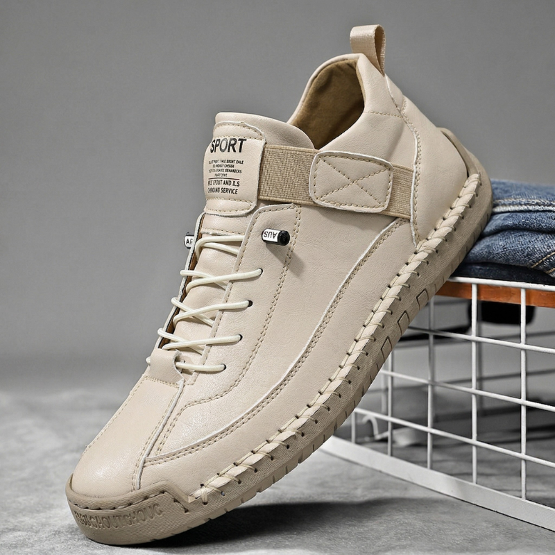Calder Handcrafted Leather Trainer | Men's Genuine Leather Trainers | Smart Casual Fashion Shoes UK