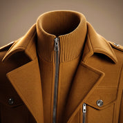 Callum Virgin Wool Coat | Men's Wool Overcoat | Classic Double-Breasted Winter Coat UK