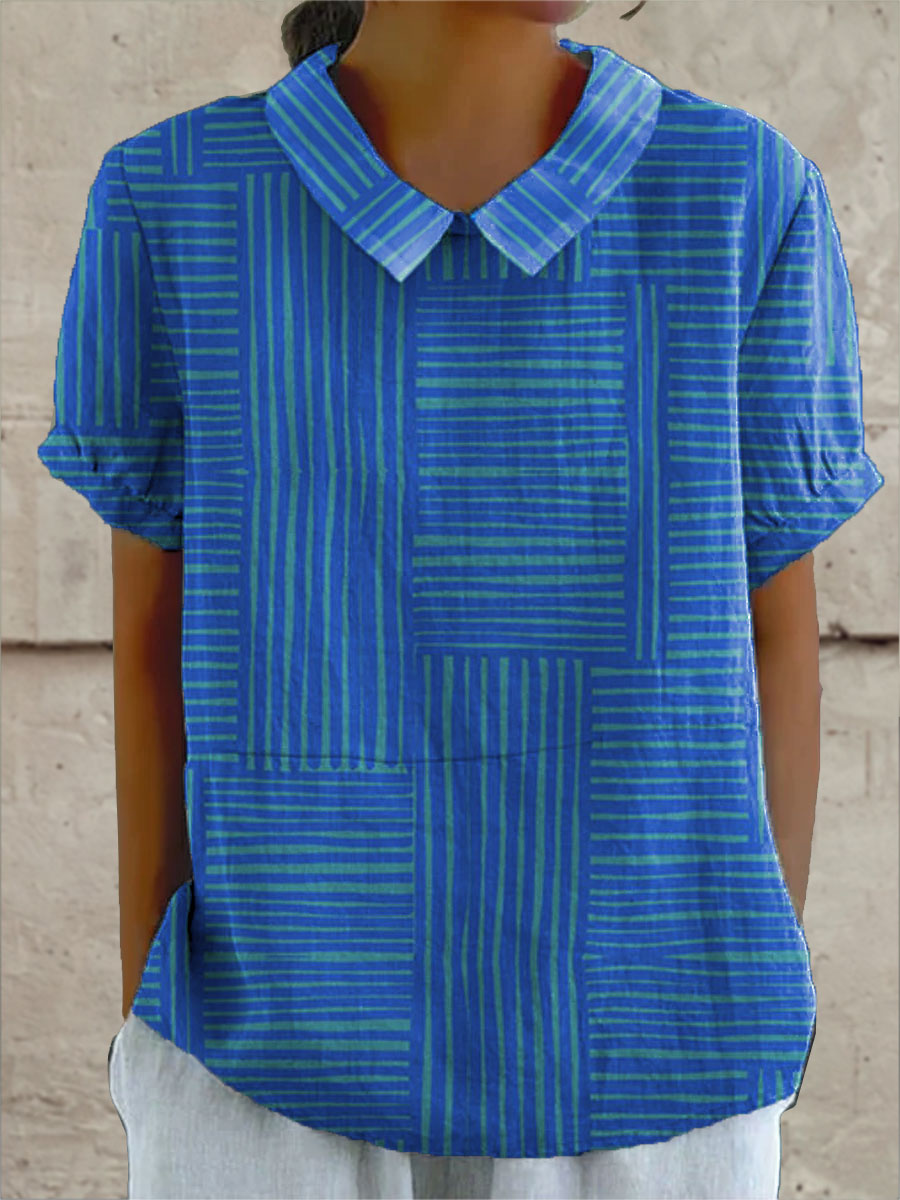 Maya Geometric Shirt | Women's Geometric Print Shirt | Abstract Pattern Summer Top UK