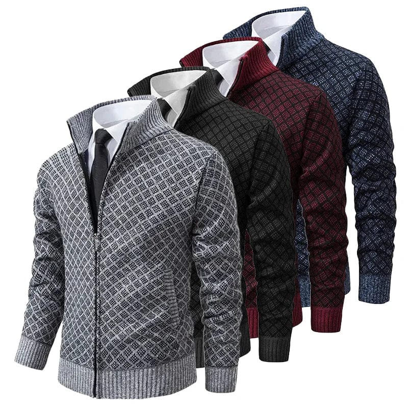 Montem Zip-Up Sweater | Men's Quarter-Zip Knit Jumper | Smart Casual Knitwear UK
