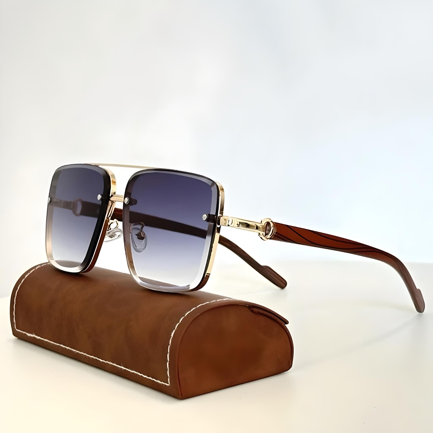 Rex Retro Square Shades | Retro Vintage Sunglasses | Oversized UV400 Shades UK