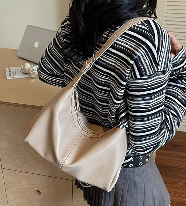 Luna Shoulder Bag | Women's Petite Shoulder Bag | Black White Chocolate Brown Nude Beige