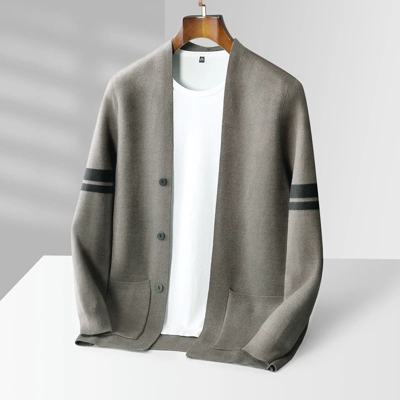 Finn Fine-Knit Cardigan | Men's Fine Knit Cardigan | Smart Slim Fit Knitwear UK