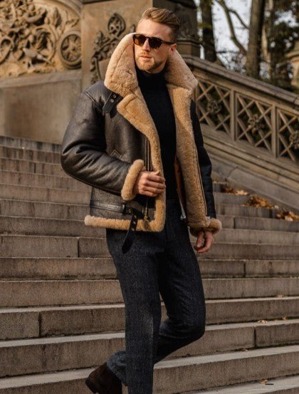 Roland Premium Zip Aviator Jacket | Men's Faux Leather Biker Coat