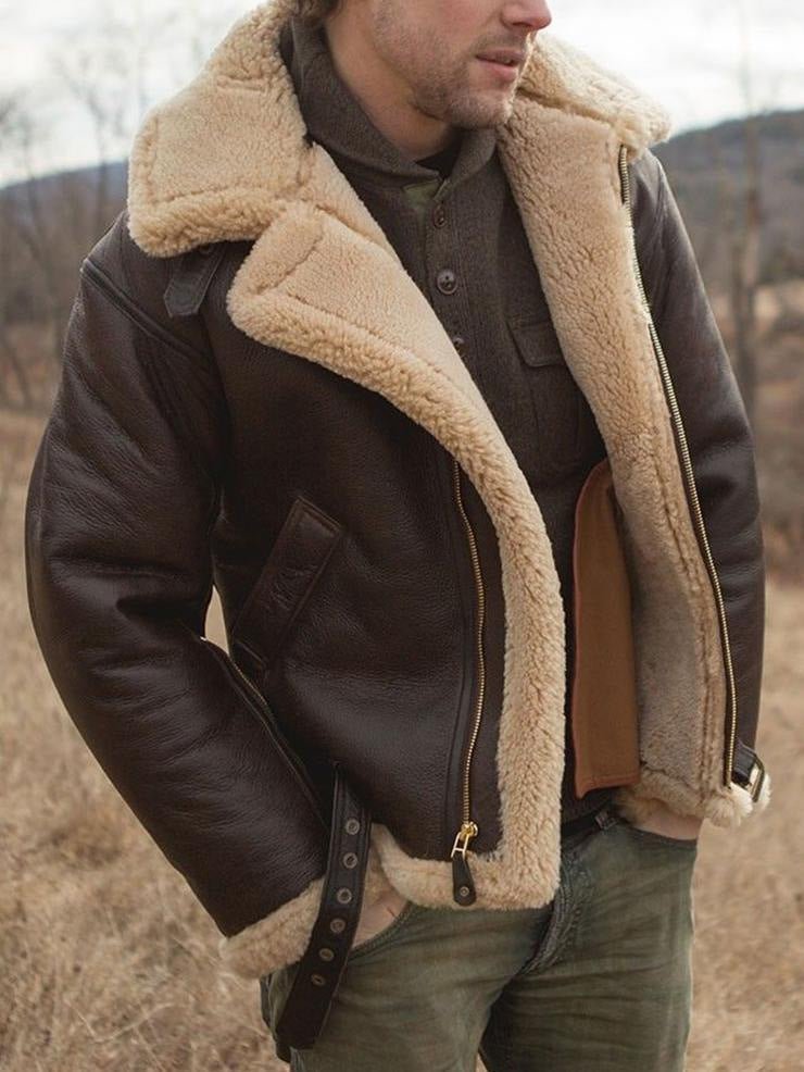 Roland Premium Zip Aviator Jacket | Men's Faux Leather Biker Coat