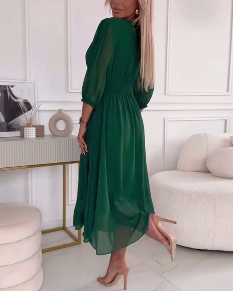 Mira Waisted Midi Dress | Women's Waisted Midi Dress | Elegant Fitted Occasion Dress UK