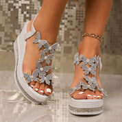 Alina Butterfly Wedge Sandals | Women's Platform Wedge Sandals | Comfortable Wedge Heels UK